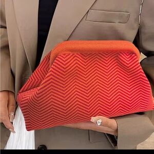 Red Chevron Patterned Bag